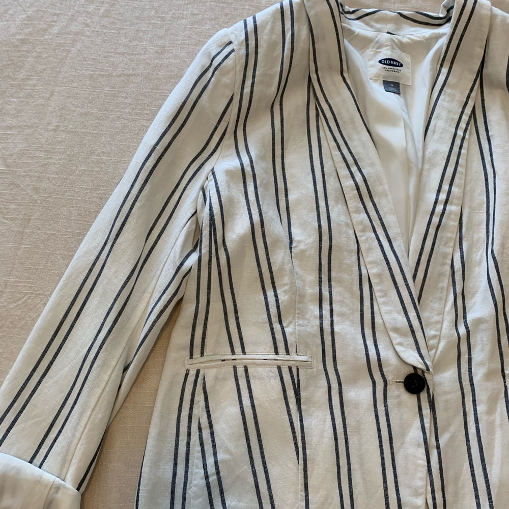 Linen Striped Blazer